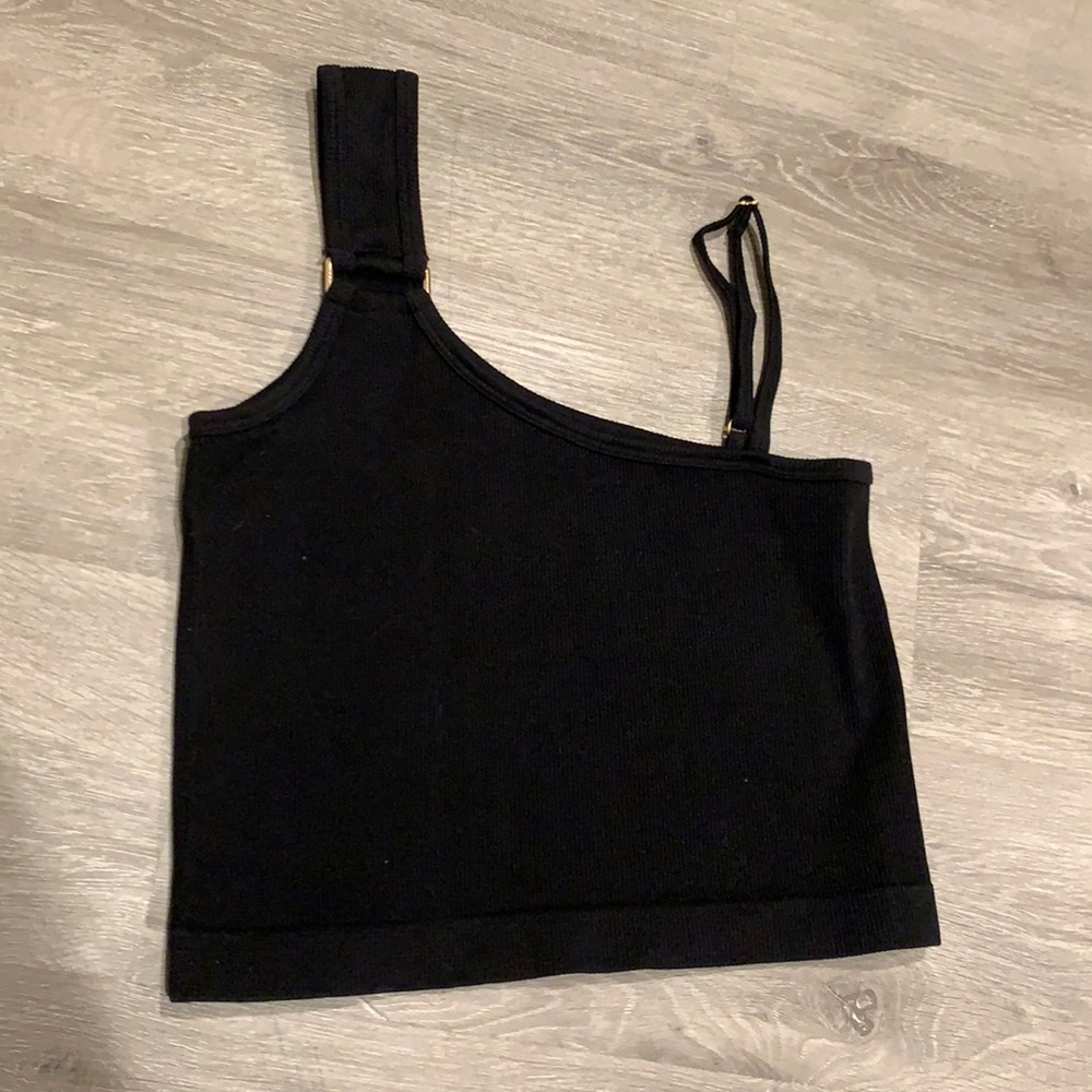 NWOT Black Crop Tank top!